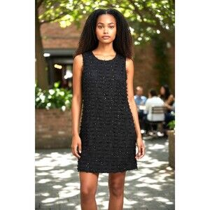 Tribal Little Black Dress Layered With Sequins Women's Large